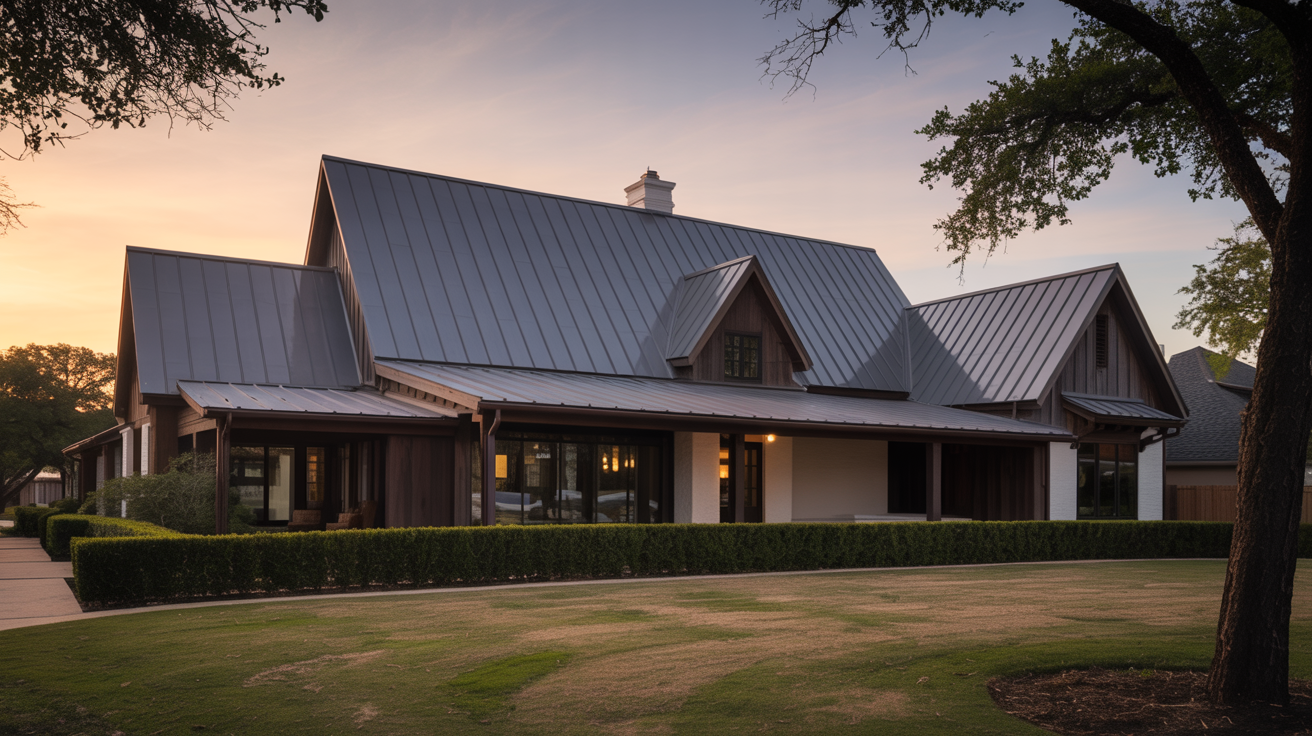 Standing seam metal roof installation in Preston Hollow Dallas - premium roofing contractor