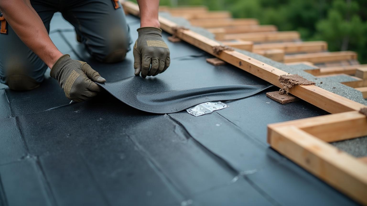 Synthetic underlayment and flashing installation protecting Dallas home from water damage